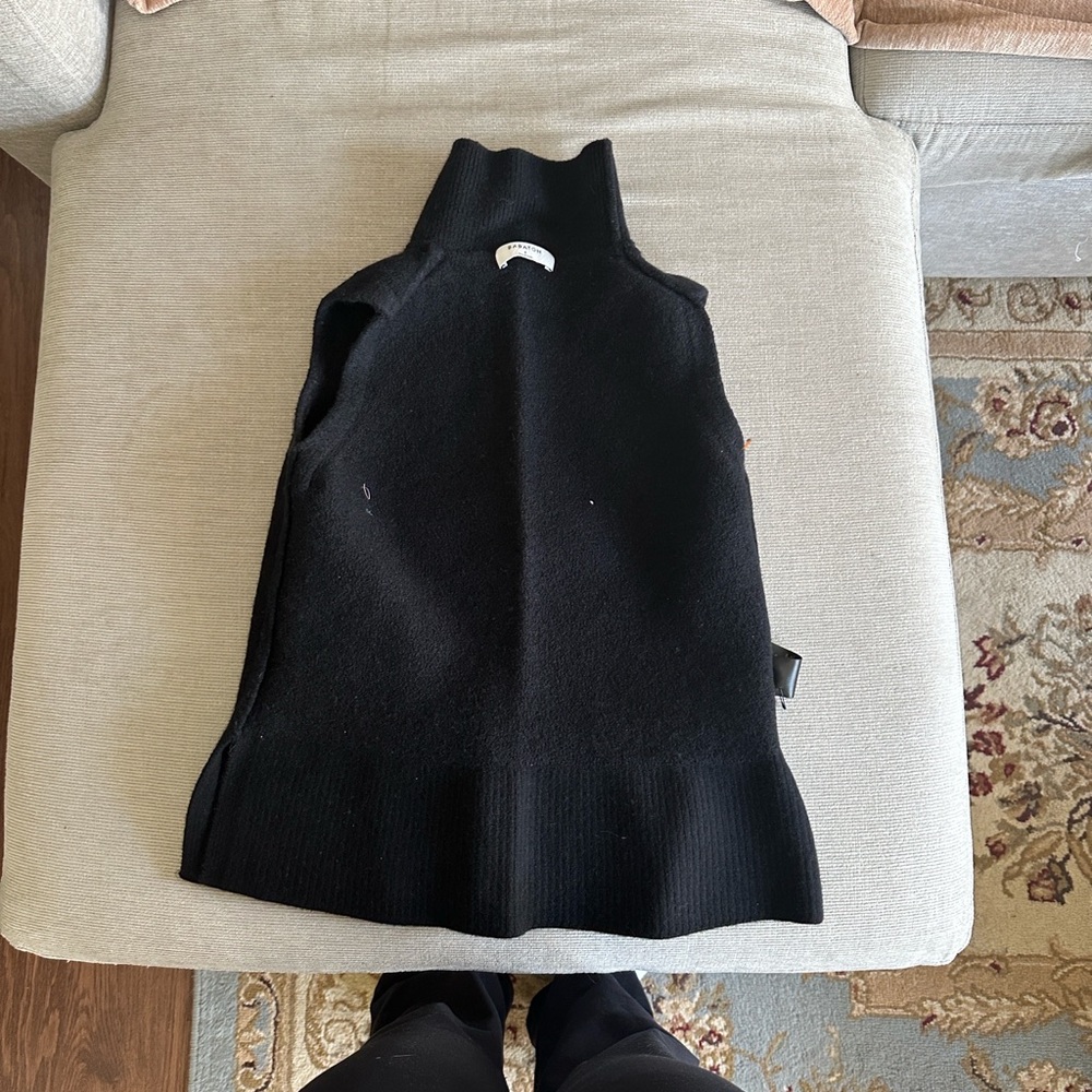 Aritzia Babaton Merino Wool Black Sleeveless Turtleneck - Picture 7 of 12